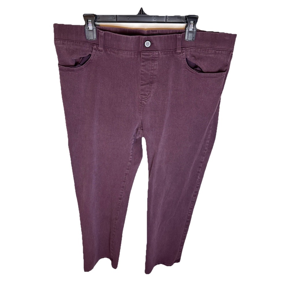 Betabrand Pull On Jeans Women XXL Petite Purple Skinny Yoga Denim W1536